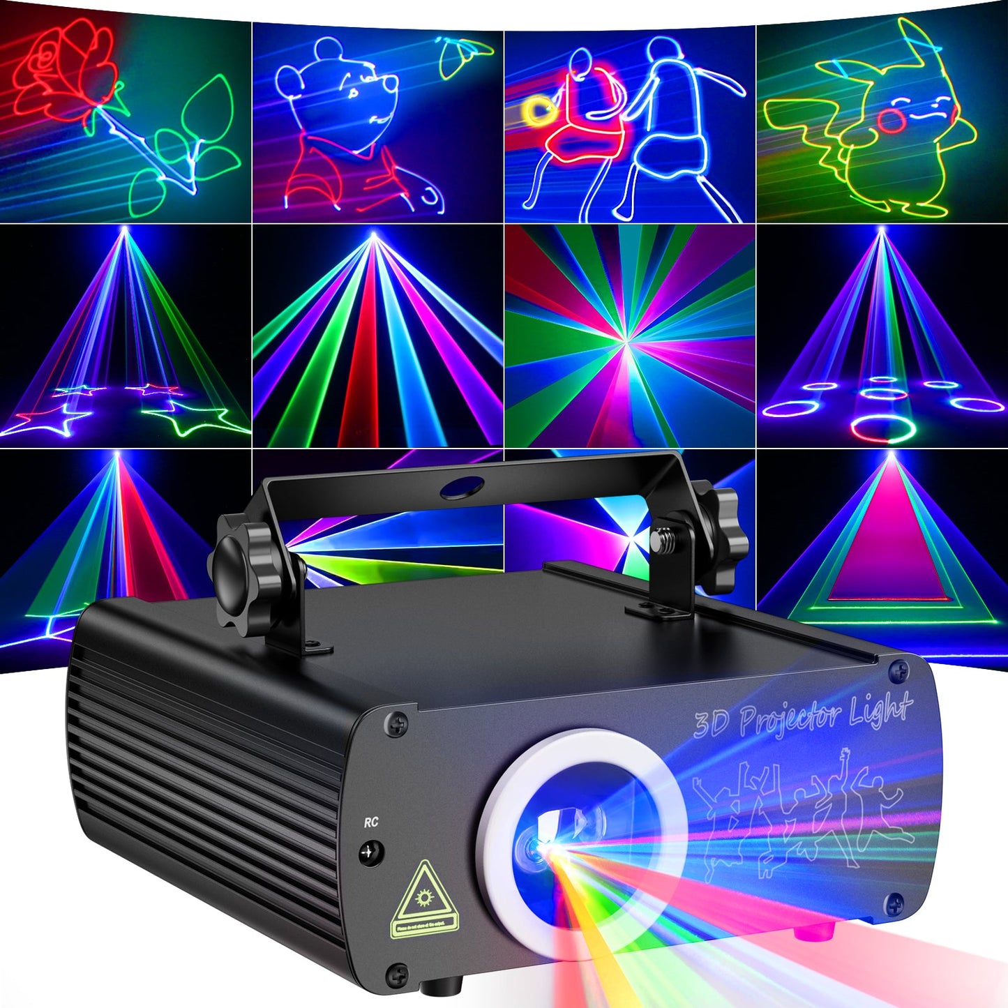 KeoBin L2600 RGB laser party lights 3D animation effect 9