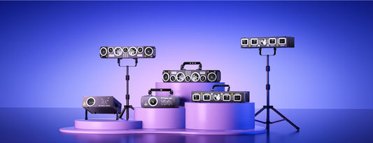 KeoBin event lighting system arranged for a complete setup