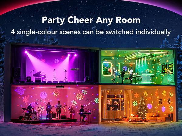 KeoBin L2700B 7-in-1 DJ-Lichter mit Ständer | 180° Discokugel RGBWA+UV Stroboskop Gobo Projektor-Kit für Party Hochzeit