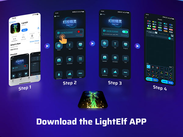 KeoBin L2400-002 App-gesteuertes 3D-Animations-Partylight