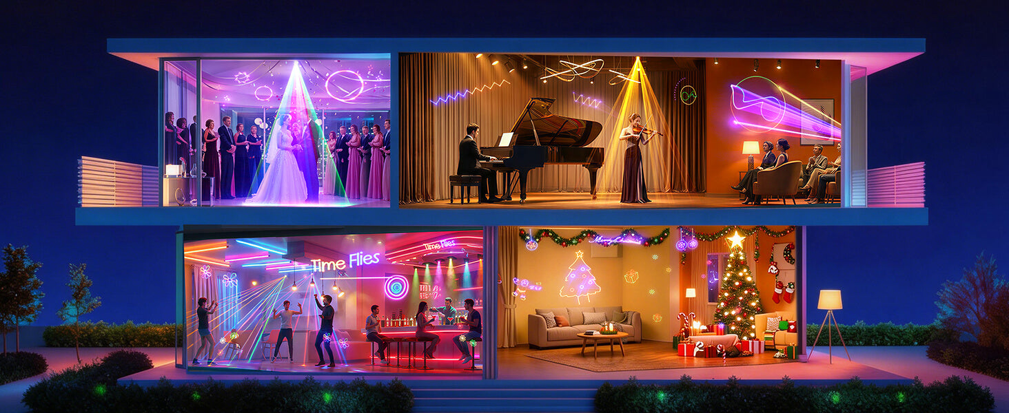 Vielseitige Home-Party-Bühnenbeleuchtung für alle Anlässe – Hochzeit, Live-Musik, Disco & Weihnachtsfeier