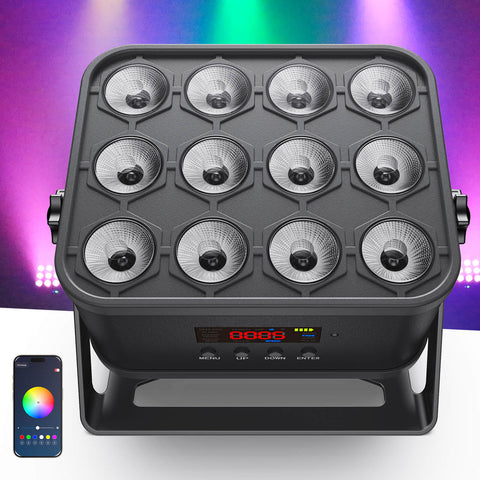 KeoBin 12x16W rechargeable RGBWA+UV par light product image