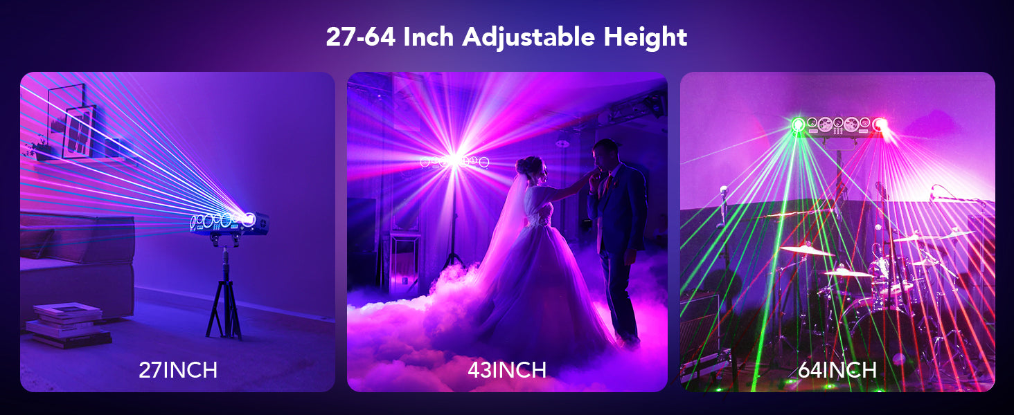 Verstellbarer DJ-Lichtständer – 27" bis 64" für jeden Veranstaltungsort