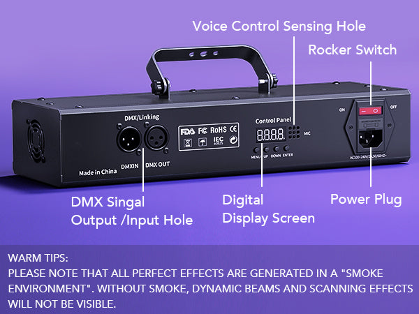Control Panel — DMX Stage Lights with Pro & Beginner Modes