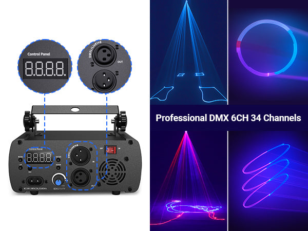 Professioneller DMX 6CH 34 Kanäle Steuerung — Präzisionsbeleuchtung auf Knopfdruck