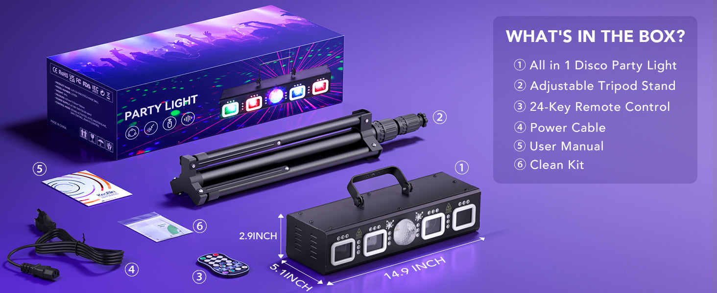 What's In The Box — Complete Party Light Package