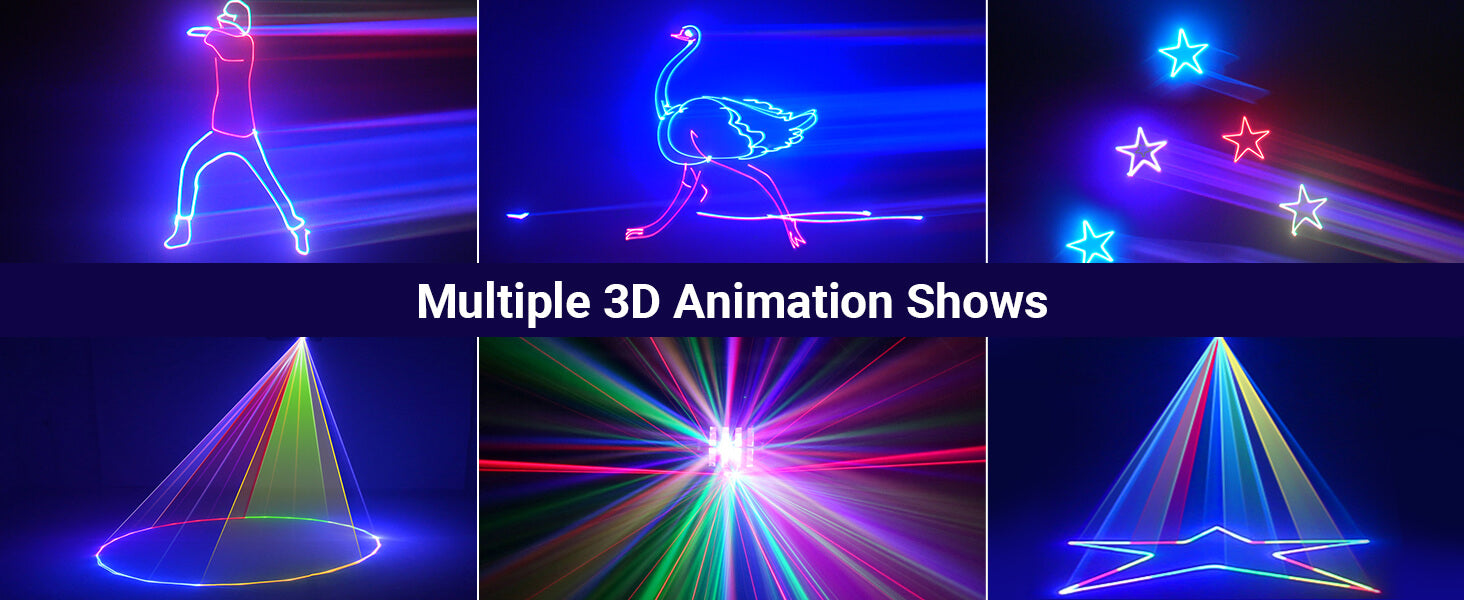Echter 3D-Animationseffekt — Tiefe, Bewegung und Dimension in jedem Lichtstrahl