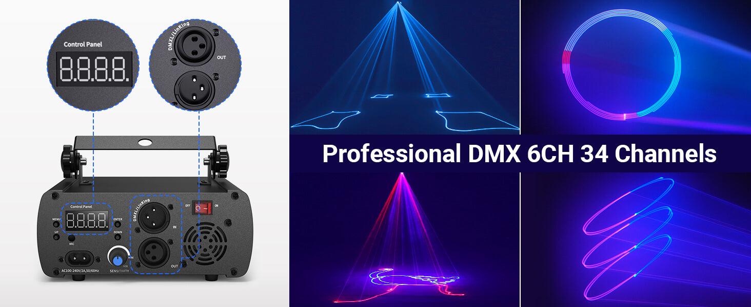 Professioneller DMX 6CH 34 Kanäle Steuerung — Präzisionsbeleuchtung auf Knopfdruck