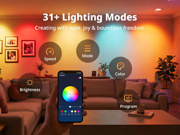 31+ Lighting Modes With Smart Control