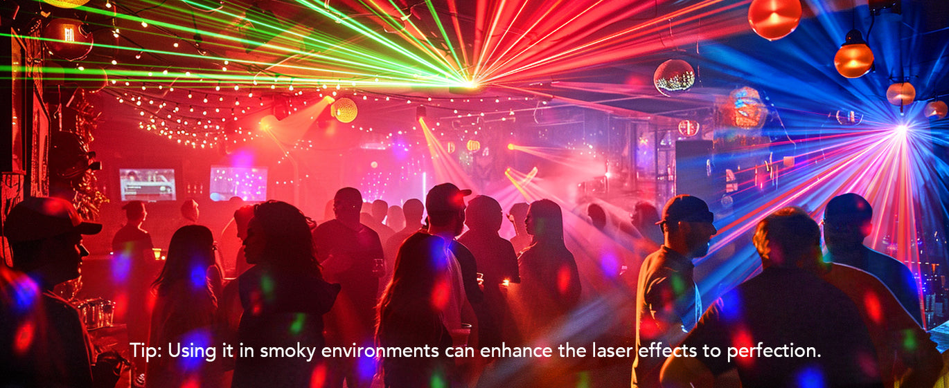 KeoBin lighting creating colorful atmosphere for an event