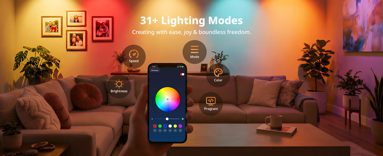 31+ Lighting Modes With Smart Control