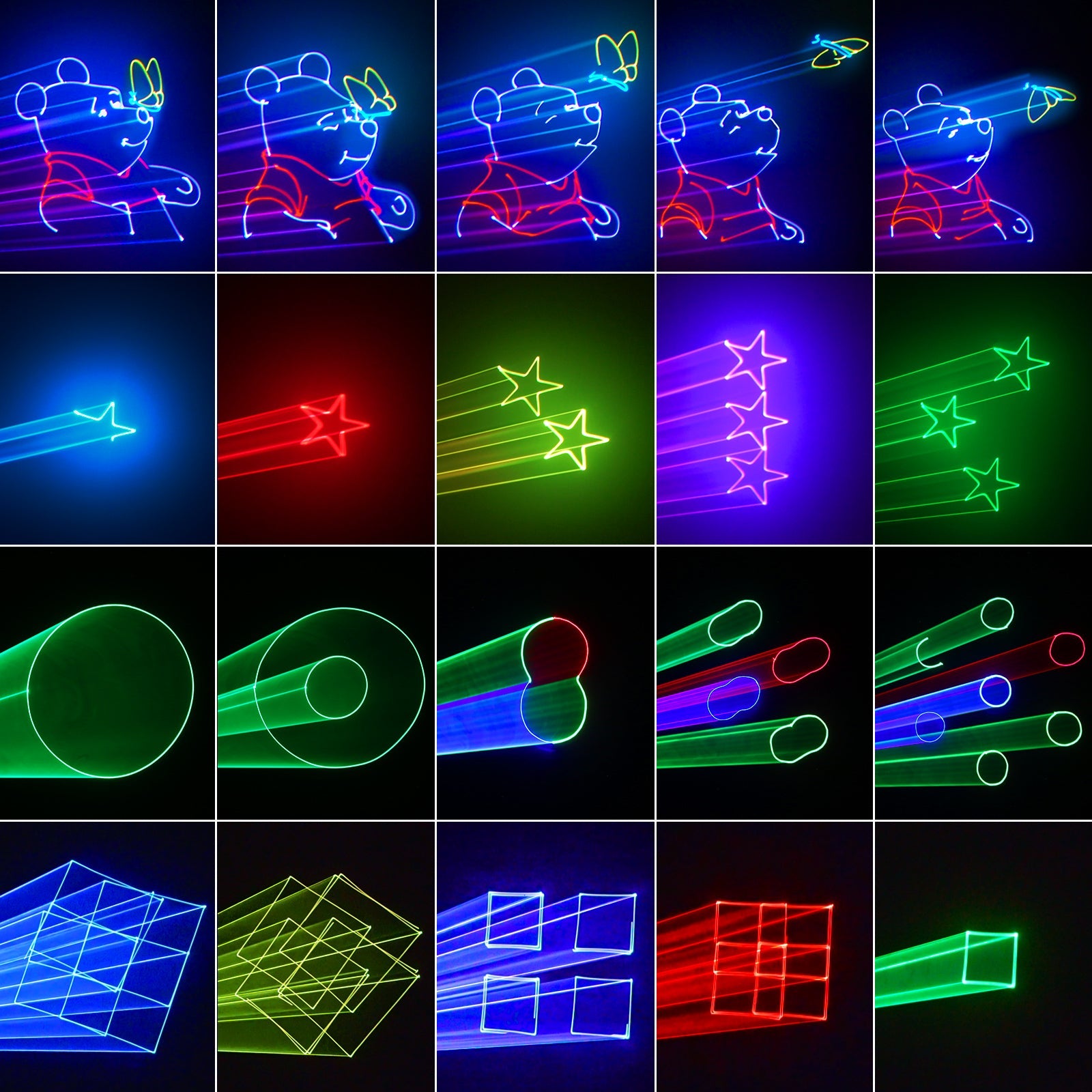 KeoBin L2600 RGB laser party lights 3D animation effect 4