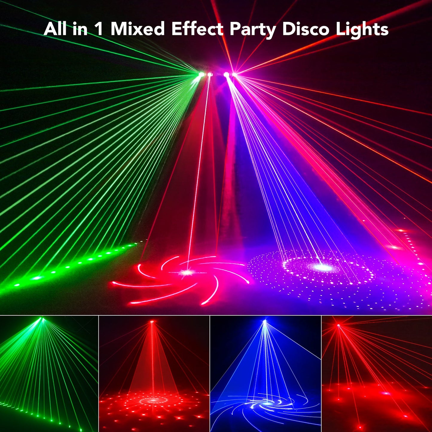 KeoBin L2500 4-in-1 disco ball lights RGBW UV strobe 2
