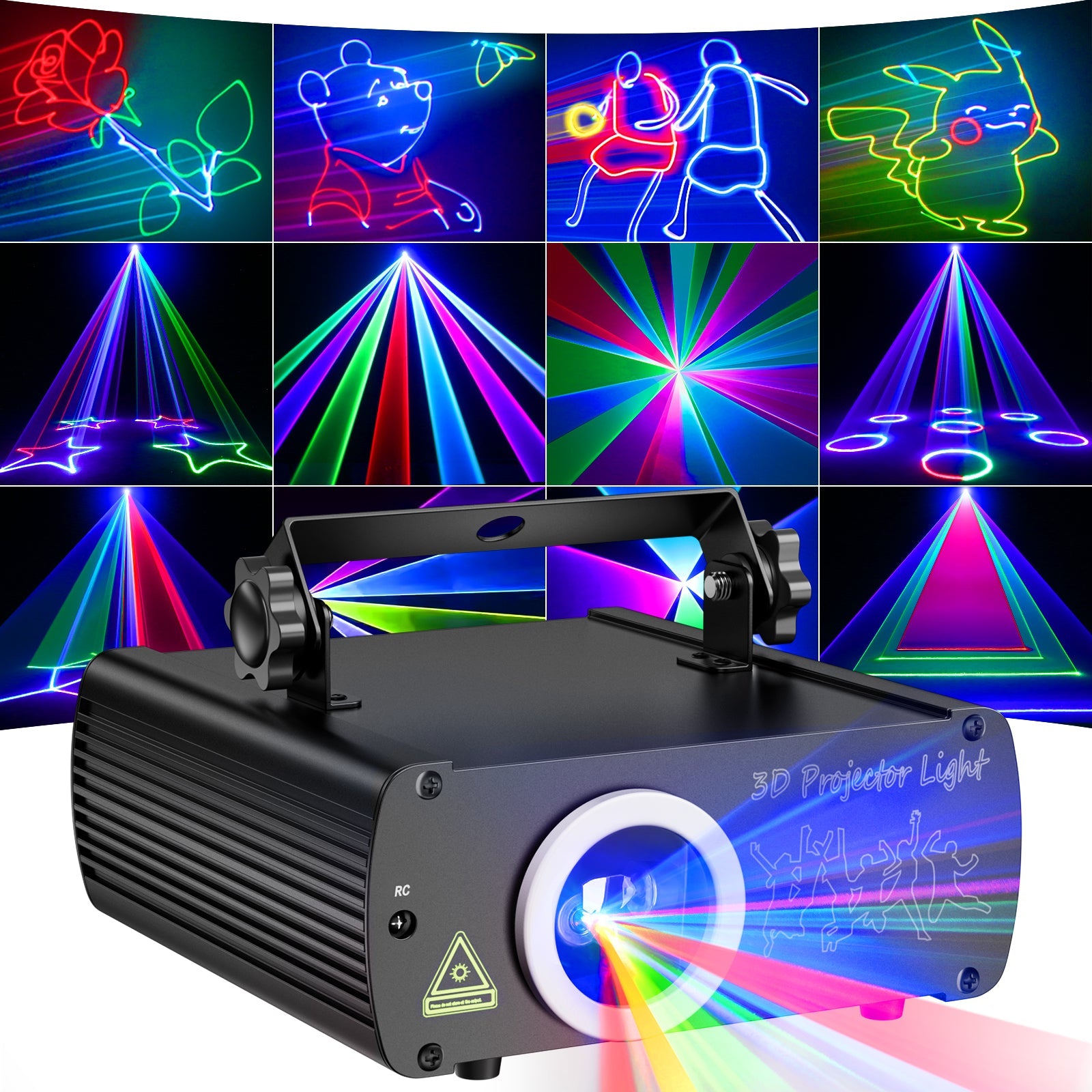 KeoBin L2600 RGB laser party lights 3D animation effect 9