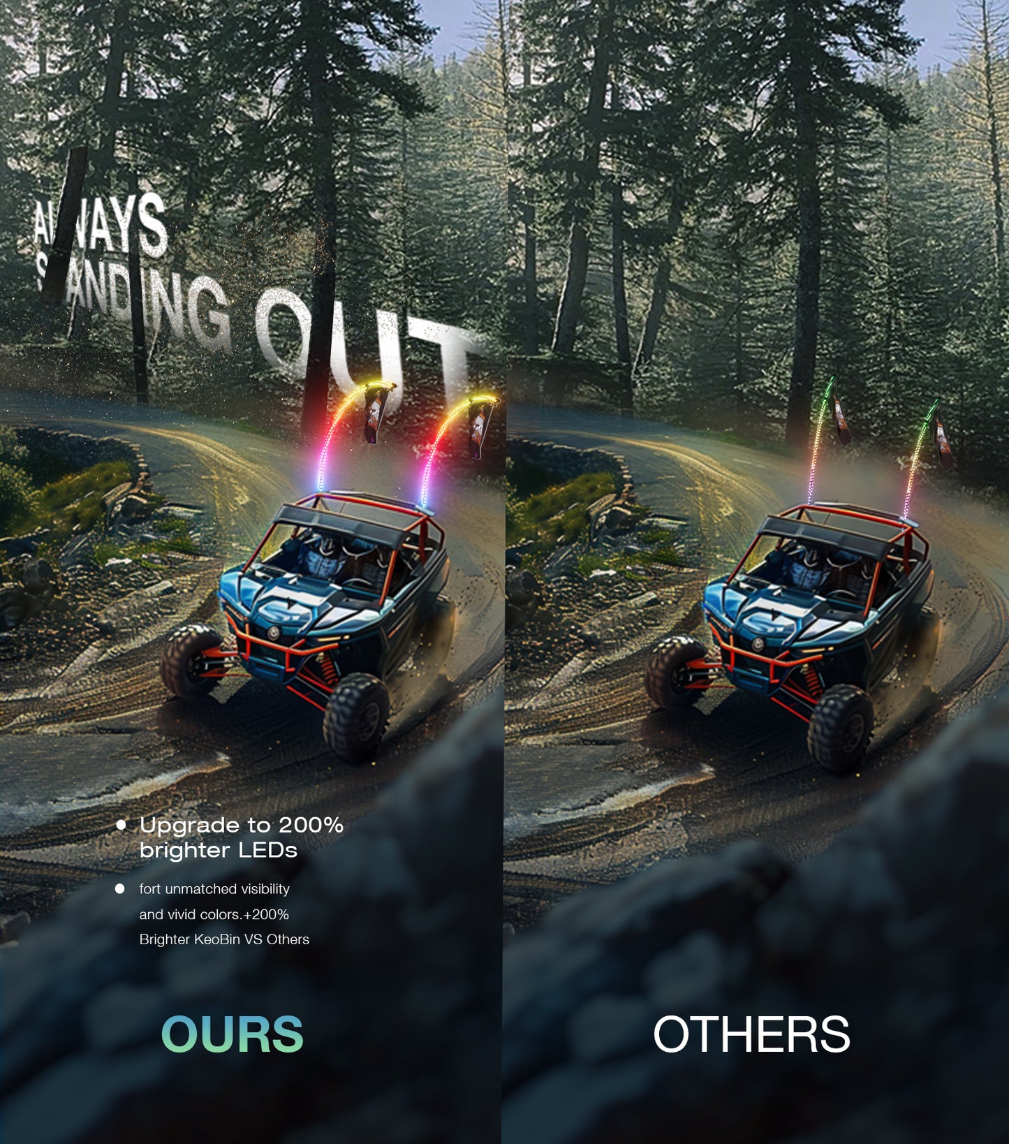 KeoBin Whip Lights with Spring Base
