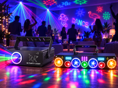 Dynamic Party Duo with accurate KeoBin L2400-002 front artwork and L2700B at a home party