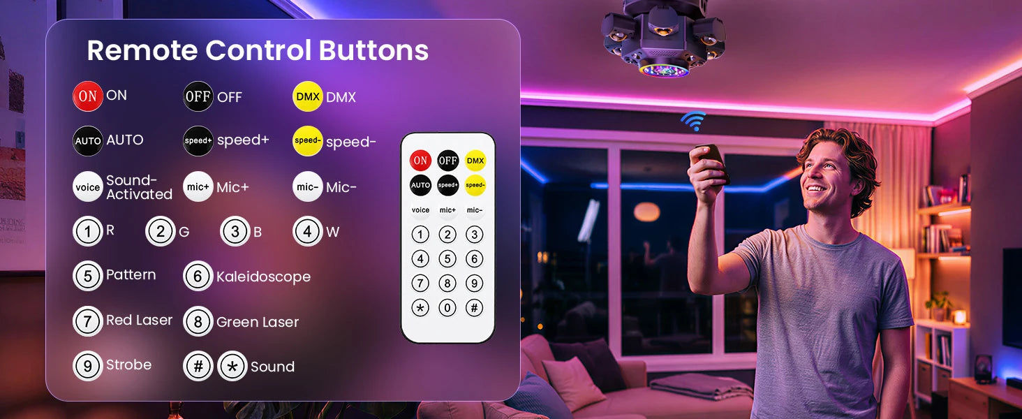 remote controlled DJ party light