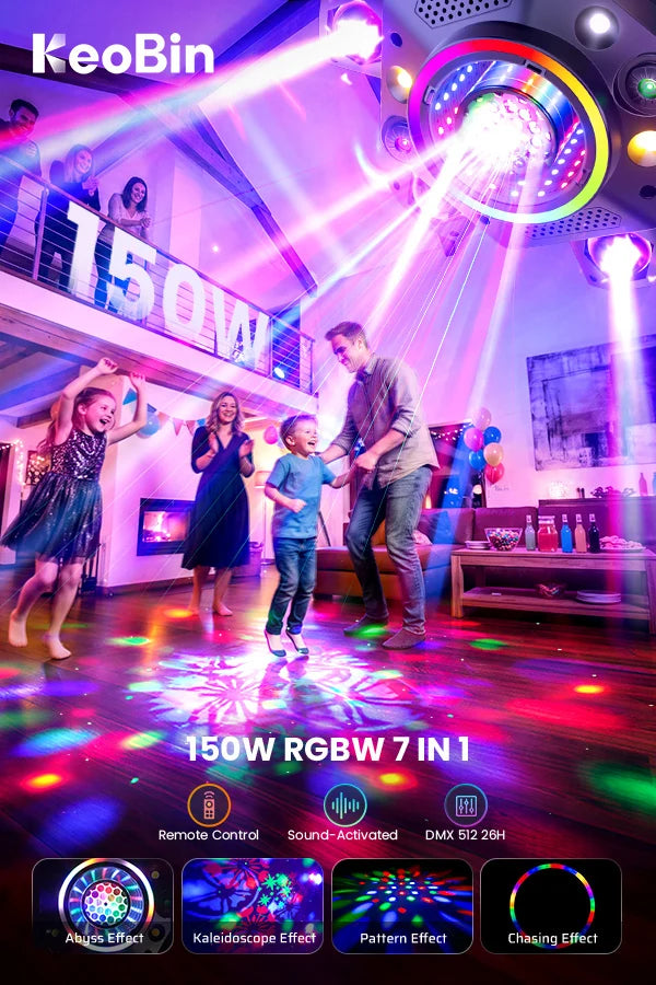 150W 7-in-1 moving head DJ light overview