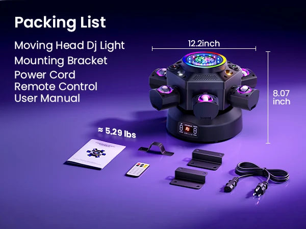 moving head DJ light package contents