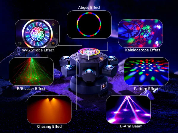 seven effects in one DJ stage light