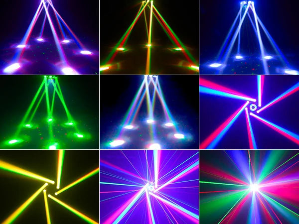 laser pattern and strobe lighting effects