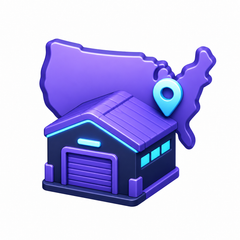 US local warehouse icon