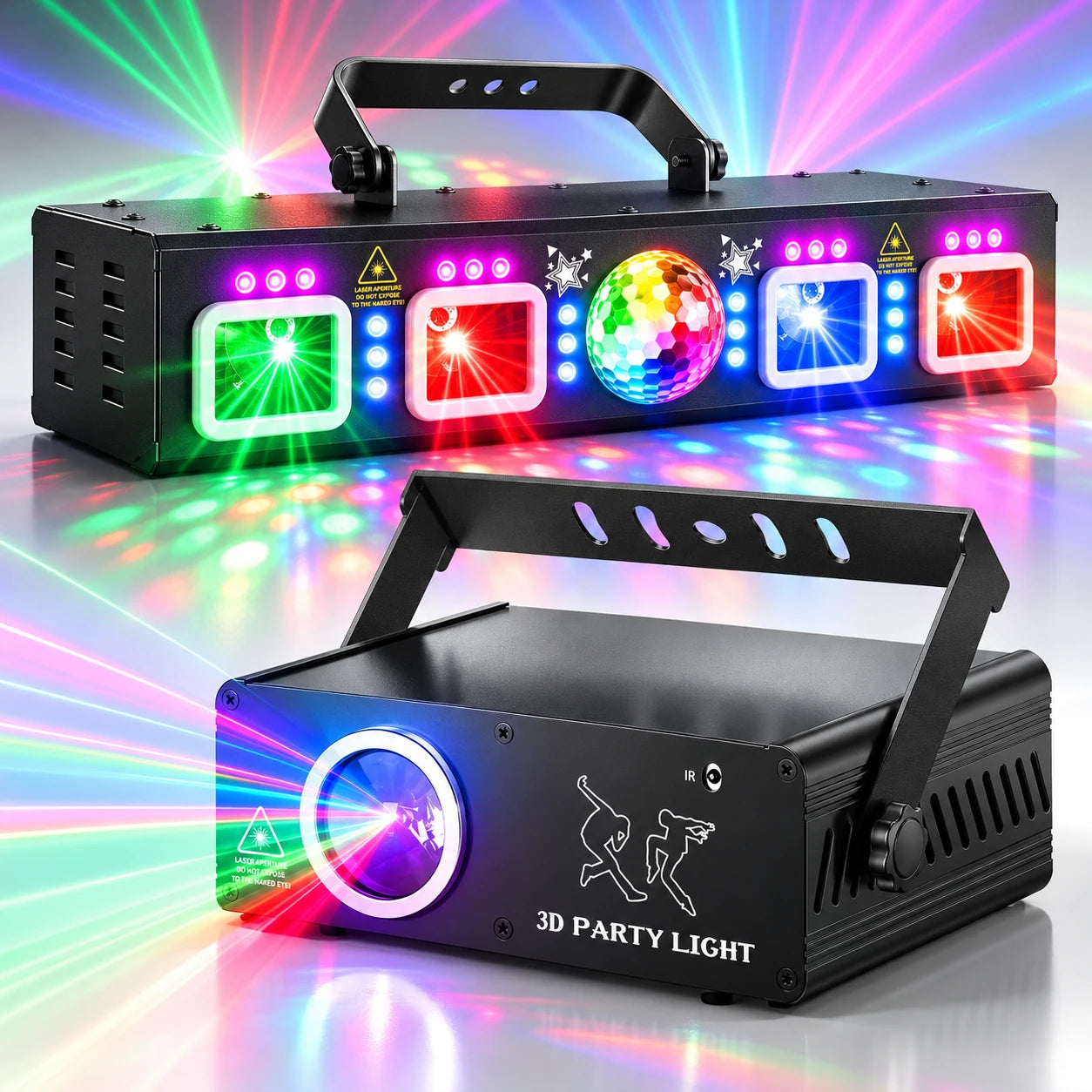 KeoBin L2400-002 animation light and L2500A 6-in-1 disco light bundle