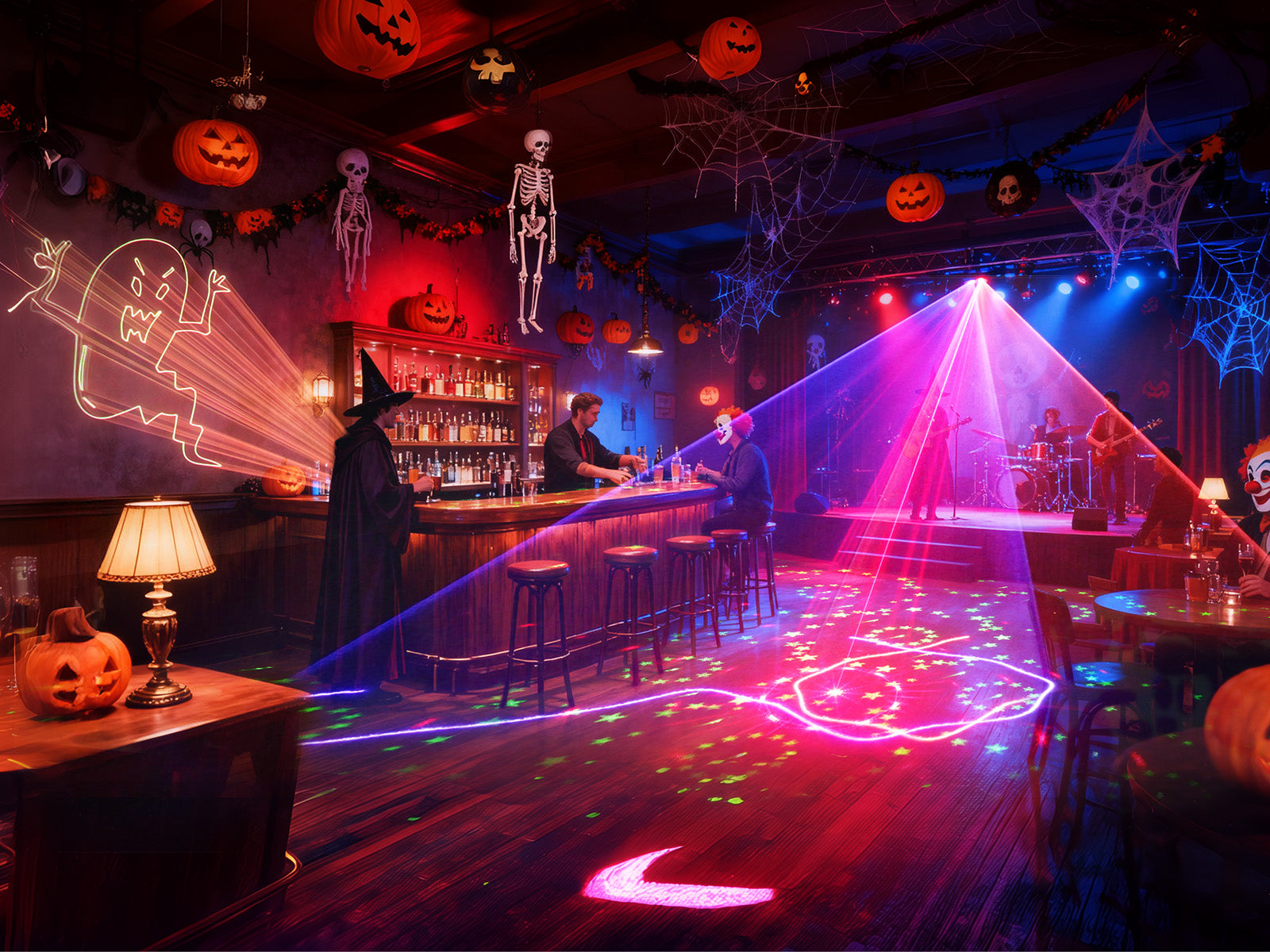 Animated KeoBin Halloween projection effects